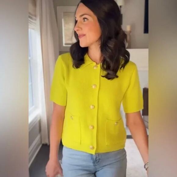 ZARA BLOGGERS’ FAVORITE BASIC SHORT SLEEVE KNIT CARDIGAN Sizes S ,LNEW WITH TAG! - Picture 7 of 15